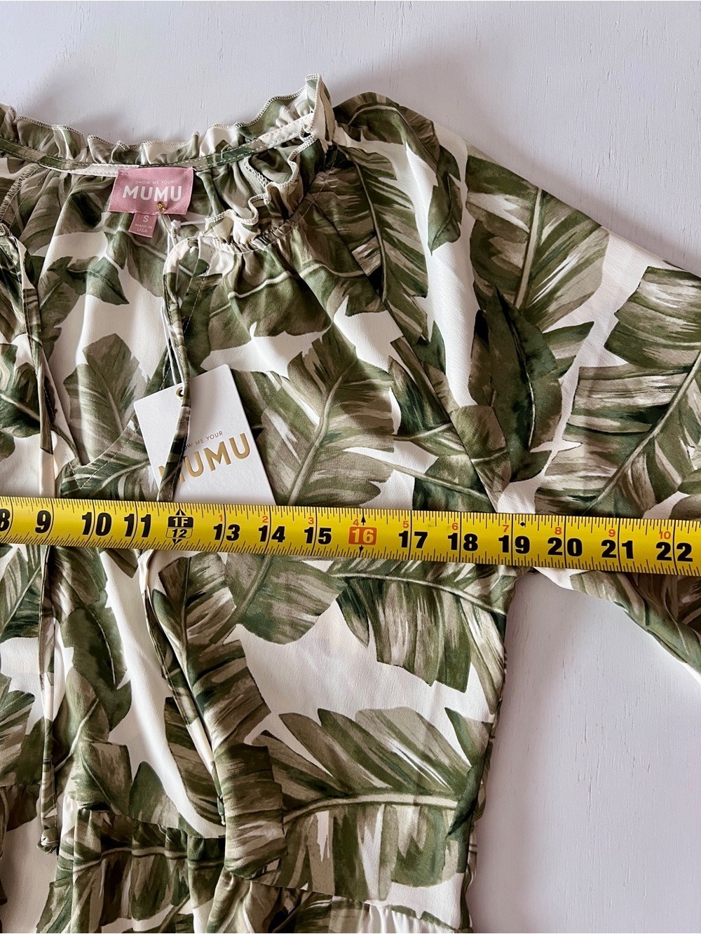 Show Me Your Mumu Marlow Palm Botanical Print Swing Mini Dress NEW - Size Small - Picture 7 of 10